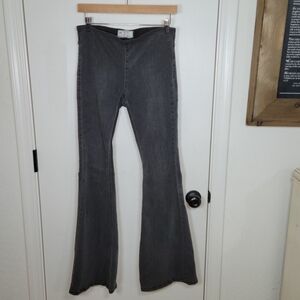 Free People Grey Wide-Leg Flare Pullon Pants Size 27
